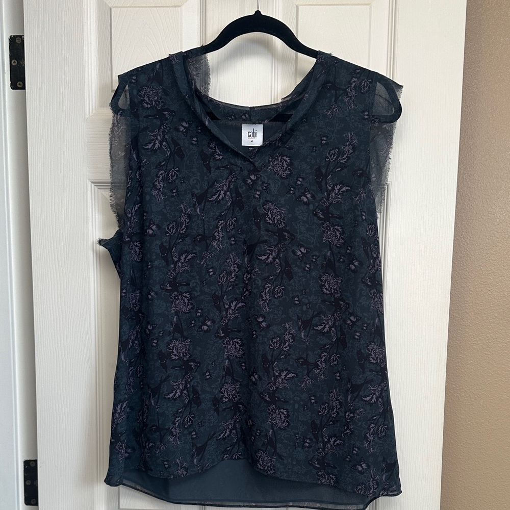 CAbi Dark Floral Women's Blouse
